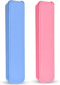Travel Cutlery Case Portable Utensil Holder Large Travel Silverware Case Flatware Storage Box Camping Utensils Cutlery Cases for Fork Spoon Chopsticks Lunch Box, 9.6 x 2.1 inches (Blue, Pink)