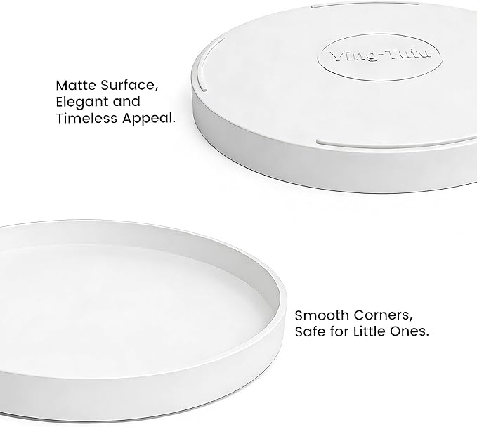 1 Pack 10" Bathroom and Vanity Tray, ABS Bathroom Counter Organizer, Coffee Table Decor for Perfume, Candles, Keys &More. Kitchen Countertop Organizer, Decorative Tray Soap Holder, White