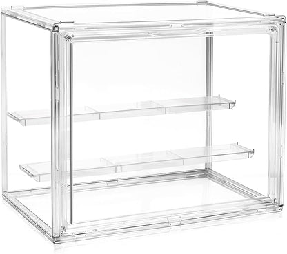 Acrylic Display Case for Collectibles Clear Display Box for Figures with Magnetic Door, Stackable Design, Dustproof, Miniature Display Shelf for Action Figures,Display Box Display Case(1PCS)