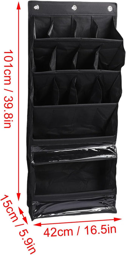 Yosoo Health Gear Pockets Over The Door Shoe Hanging for Closet, Premium Clear Rack Space Saving Storage Holder, Closet Hanger, Hangs on Closets Shoes, Accessories Door, Shoes Organizers Holder