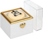 Rotating jewelry box, pop-up surprise gift box, romantic birthday surprise rotating necklace and ring box, Valentine's Day, birthday, anniversary, wedding gift (White)