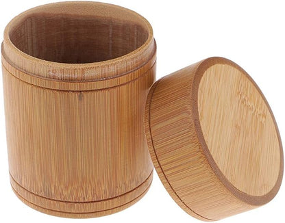 Tea Canister Bamboo Japanese Tea Box Storage Jar with Lid Tea Caddy Pot B