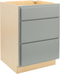Quicklock RTA (Ready-to-Assemble) | Base Kitchen Cabinets - Shaker Style | Made in America (Magnetic Gray, 24" W x 34.5" H x 24" D 3 Drawer Pots and Pans)