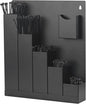 Aluminum Cable Zip Tie Storage Holder Rack – Wall Mount 6-Pocket Zip Tie Organizer for Garage, Shop, Race Trailer
