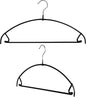 Mawa by Reston Lloyd Euro Ultra Light/Thin Series, Non-Slip Space-Saving Clothes Hanger with Bar & Hooks for Pants and Skirts, Style 42/PTU, Set of 2, Black