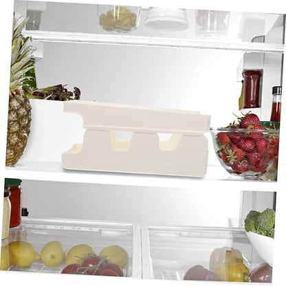 Beverage Can Organizer Double-layer Refrigerator Storage for Soda and Beer Cans Pet Material for Kitchen Counters Freezers and Rvs
