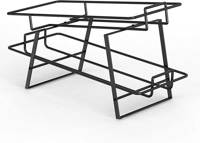 MOOACE 4 Pack Can Dispenser Rack, Can Organizer for Pantry Kitchen Cabinet, Canned Food Storage Holder for Refrigerator Countertop, Black