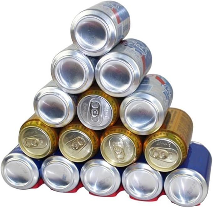 Mikinona 2pcs Can Beverage Beer Rack Pad Stacking Wine Bottle Organizer for Fridge
