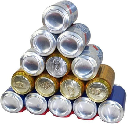 Mikinona 2pcs Can Beverage Beer Rack Pad Stacking Wine Bottle Organizer for Fridge