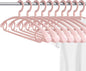 Plastic Clothes Hanger, Extra Thick Plastic Wide Shoulder Adult 360 Degrees Rotate Slip Resistant Standard Clothing Hanger Ideal for Everyday Use Pink 10 Pack