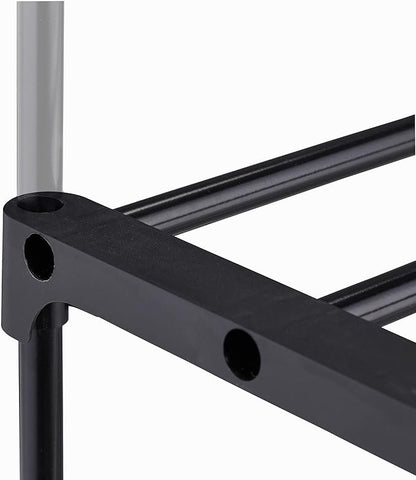 Relaxdays XXL Shoe Rack Plug-In System, 10 Levels, Modular, H x W x D: 175.5 x 93 x 30.5 cm, Metal Shoe Storage, Black