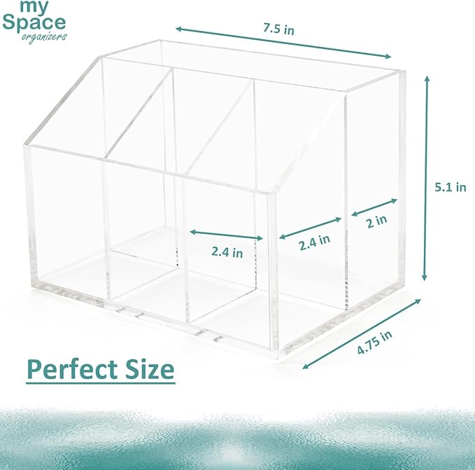 My Space Organizers Utensil Holder Silverware Caddy Countertop Cutlery Organizer For Napkins Flatware Spoon Fork Knife Plastic Acrylic