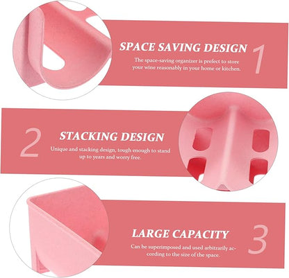 4pcs Material Drawer Storage Rack Soda Can Organizer Stackable Wine Storage Rack Easy to Use Kitchen