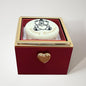 Little Bear Cake Rotating JewelryBox for Proposal - Rotating Ring Box Engagement Ring Box, Surprise Box Ring Bearer Box, necklace box for Birthday,Necklace Holder with Fabric Interior (red)