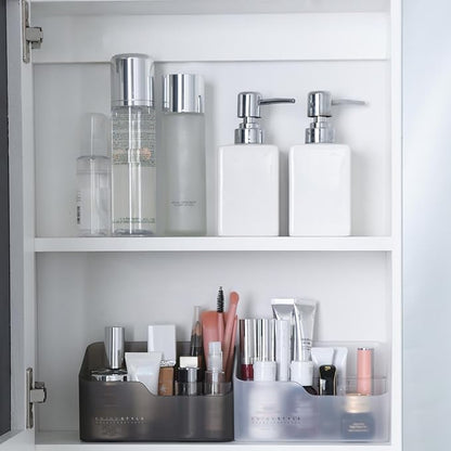 UNIKON Eunion Makeup Organizer, Clear Small Countertop Makeup Caddy Storage Organization Bins Cosmetics Holder for Cabinet