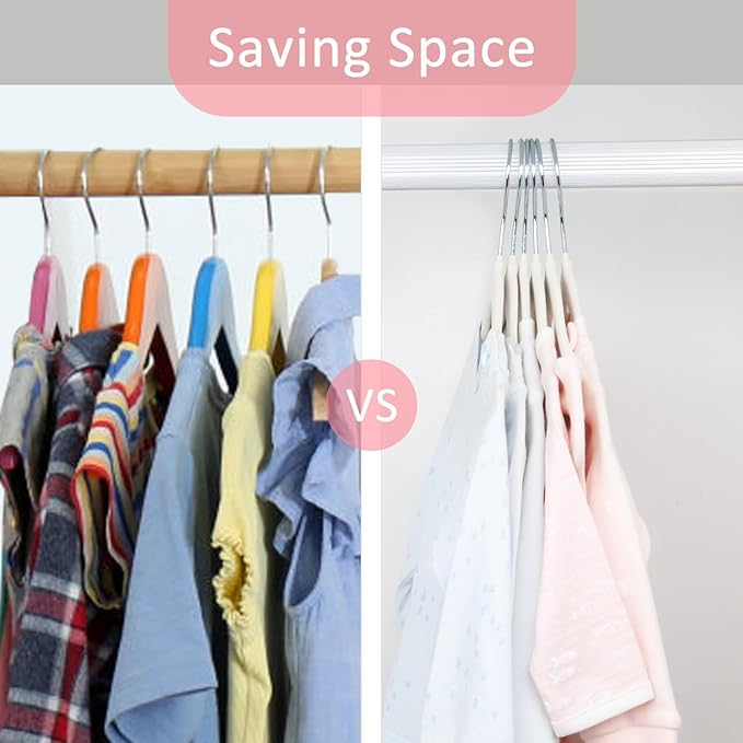 ManGotree 11.8'' Baby Velvet Hangers with Movable Clips, Non-Slip Kids Felt Hangers, Ultra-Thin Space-Saving Children's Clothes Hangers for Skirts, Pants, Dresses, Shirts, Jackets (28 Pack, White)