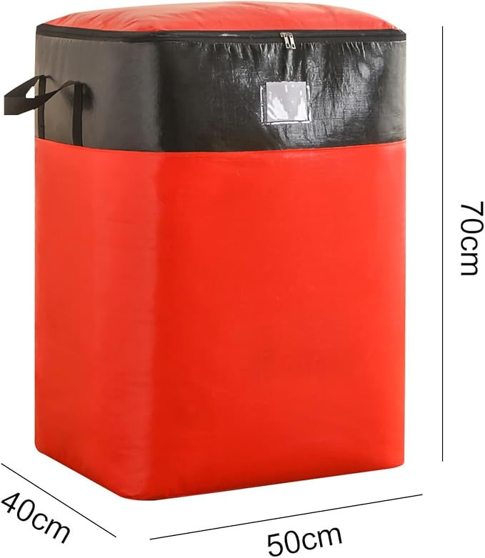 Upgrade Moving Bags Heavy Duty Extra Large,Heavy-Duty Storage Bags – Alternative to Moving Boxes, Plastic Storage Bins, Mattress Bags for Moving & College Essentials (red, 140L)
