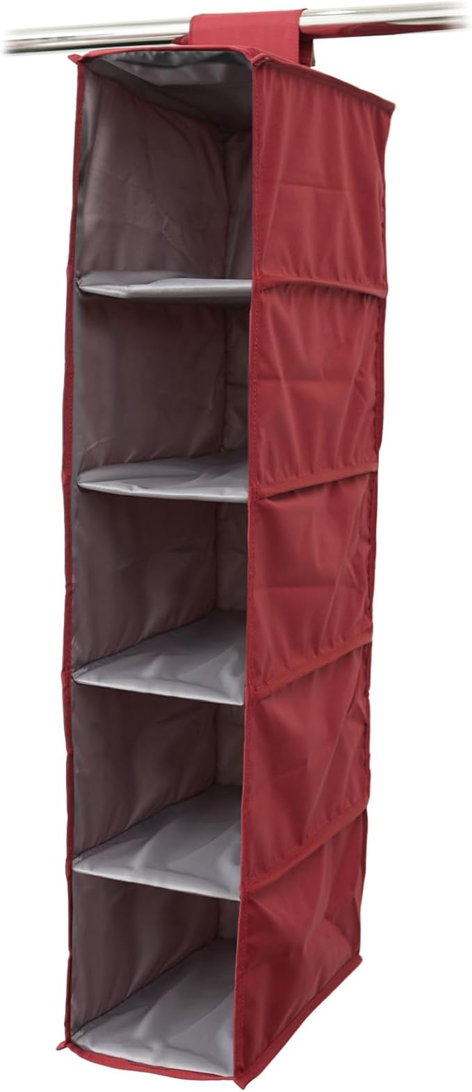 Covermates Keepsakes Hanging Shoe Organizer - Heavy Duty Material, Sturdy Interior Shelves - Closet Storage, Scarlett Red