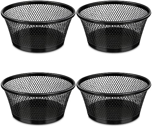 Smgmg Paper Clip Holder, Paperclip Holders for Desk, 4 Pack Paperclip Holder, Magnetic Paper Clip Holder for Desk, Paper Clip Dispenser, Paper Clip Organizer Office (Black) by Smgmg