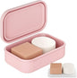Quatish Solid Shampoo Bar Holder, Large Leakproof Travel Soap Case, Silicone Soap Box with Draining Layer, Enhanced Soap Container, Suitable for Camping, Gym, Bathroom, Outdoor Essentials, Pink