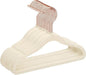 MIZGI Baby Velvet Hangers,Non-Slip Kids & Toddler Hangers,11.8 Inch Hangers for Baby Clothes,Pack of 50(Ivory)