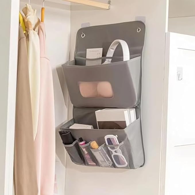 Wall Pocket - 15.75 x 24.8 Inch Step , Door Hanging Bag, Cupboard Hangable Storage Bag for Kitchen, Cupboard, Bathroom, Bedroom, Laundry College Door