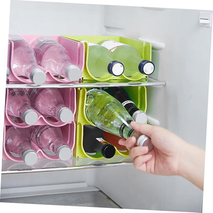 Luxshiny 3pcs Beverage Storage Rack Beer Rack Fridge Can Holder Kitchen Storage Organizer Easy to Use Bottle Holder