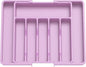 Lifewit Silverware Drawer Organizer, Expandable Utensil Tray for Kitchen, BPA Free Flatware and Cutlery Holder, Adjustable Plastic Storage for Spoons Forks Knives, 13-22 x 15", Purple