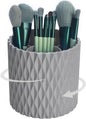Makeup Brush Holder Organizer-360° Rotating Makeup Brush Storage,Pencil Pen Holder Cup,Desk Accessories,5 Slot Make up Brushes Cup, for Vanity Desktop Bathroom Countertop (Grey)