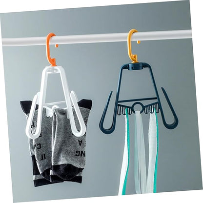 Garneck 3pcs Foldable Hanging Shoe Rack Multi-functional Drying Storage Organizer for Sandals Slippers and Shoes Space-saving Design Multi-hook for Quick Drying and Efficient Storage
