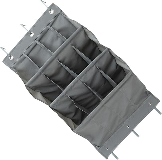 TOYANDONA Multi-function Door Back Storage Pouch Gray 12-compartment Hanging Organizer Bag Wall-mounted Large Capacity Household Hanging Storage for Dormitory and Closet