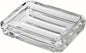 Clear Glass Soap Dish, Heavy Soap Holder for Bathroom, Sink and Kitchen