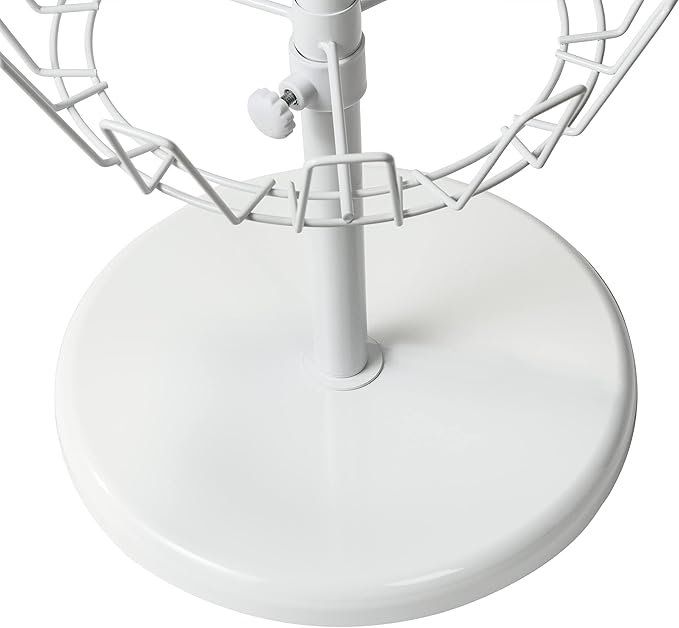 Honey-Can-Do SHO-01197 Shoe Tree with Spinning Handle, White, 4-Tier, 30 lbs