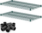 2 Pack Green Additional Wire Shelf for 18" x 36" Shelving Units, Replacement Shelves for Wire Rack