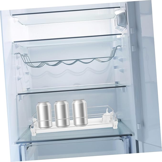 Soda Can Dispenser for Refrigerator Beverage Organizer Touchless Glide Large Capacity Drink Storage Box