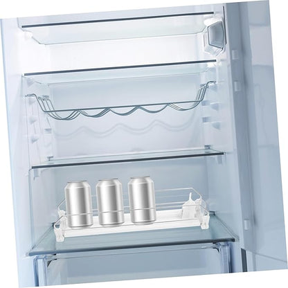 Soda Can Dispenser for Refrigerator Beverage Organizer Touchless Glide Large Capacity Drink Storage Box