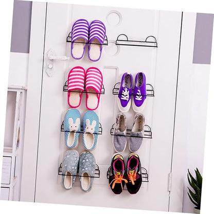DECHOUS 2pcs Wall Hanging Single Layer Shoe Rack Easy Install Door Shoe Organizer Eco-Friendly