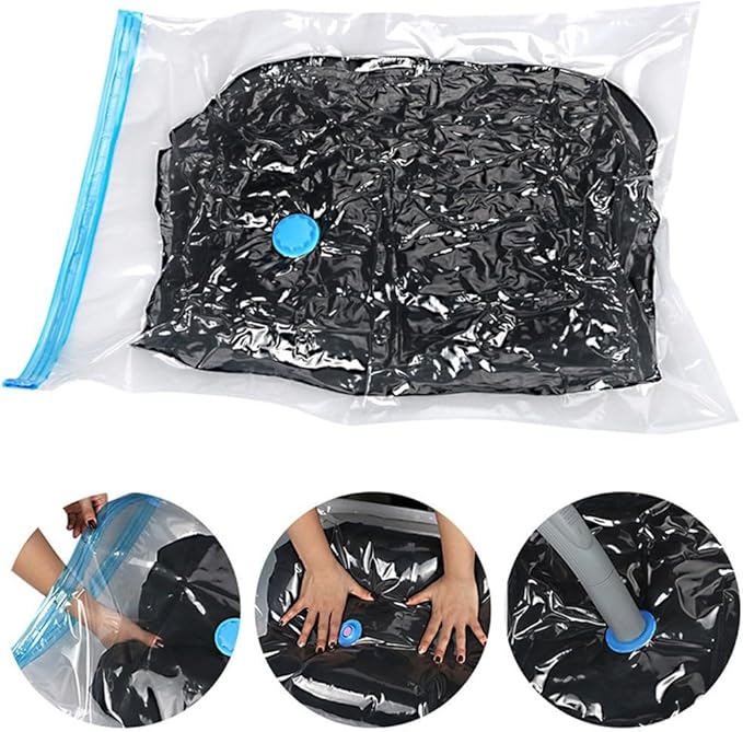 Transparent Vacuum Bag With Valve, Vacuum Seal Bags For Clothing, Vacuum Storage Bags, Folding Compressed Space Saving Clothes Storage Bag, Travel Seal Packet Organizers(30x40cm)