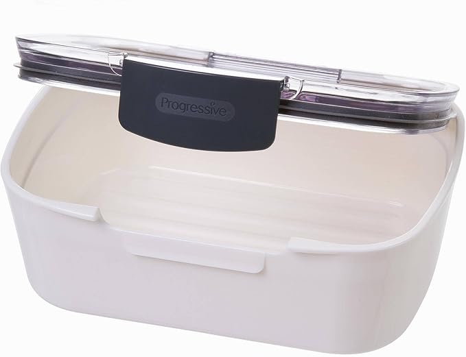 ProKeeper Progressive International Prepworks Mini Deli Air Tight Silicone Sealed Food Storage Container with Clear Dry Erase Compatible Lid, 5.75 Inches Long
