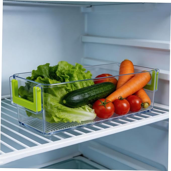 KICHOUSE Fridge Organization Fridge Organizer Kit Can Organizer for Refrigerator Storage Kitchen Storage Box Handle Design