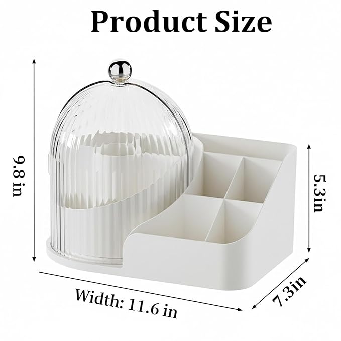 Makeup Organizer with Drawers,Large Capacity Perfume Organizer,Vanity,Bathroom,Bedroom Countertop Storage for Cosmetics, Perfume, Brushes, Eyeshadow, Skincare,Lipstick, Nail Polish (White-Large)