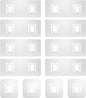 12 Pack Shower Caddy Adhesive Replacement, Waterproof Shower Shelf Adhesive Strips, Strong Adhesive Flat Hooks for Bathroom Storage Shelves and Kitchen Racks No Drilling, Clear