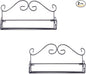 DII Farmhouse Vintage Decorative Metal Pantry Spice Rack Organizer, 12" Lx2.5 Dx4.33 H, Spice Rack Shelf 2 Piece