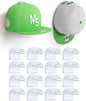 Adhesive Hat Hooks for Wall, Baseball Caps Strong Holdr, Ball Cap Hanger Wall Mount, Hat Display Rack, Hat Organizer Accessories, White 16-Pack