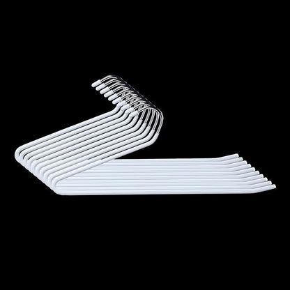JOYBOS Jean Hangers for Closet 10 Pack - Space Saving Hanger for Pants - Non Slip Open End Stainless Steel Clothes Rack