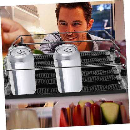 OUNONA 3pcs Beverage Propeller Self-Pushing Fridge Drink Organizer Soda Can Dispenser for Supermarket Fridge