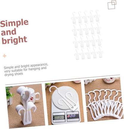 Zerodeko 20pcs Shoe Organizer for Closet Shoe Racks Hanging Hooks for Storage Display