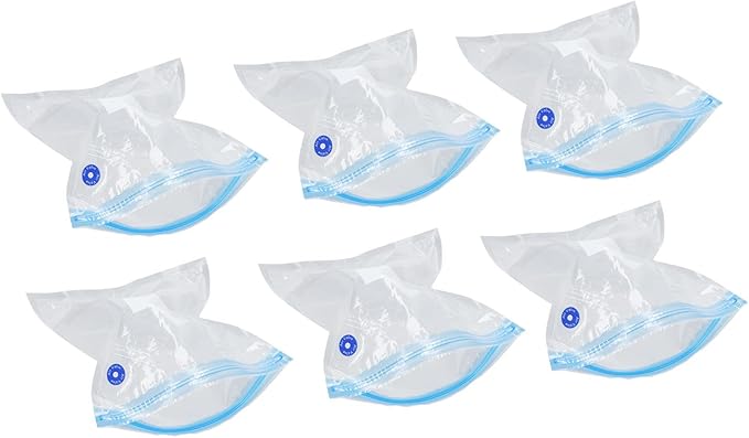6PCS 26 * 28CM Vacuum Storage Bags Space Saver Sealed Reusable Vacuum Sealed Compressed Space Saver Bags for Food Clothing