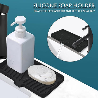 3 Pack Soap Dish Kitchen Soap Tray, Non-Slip Self Draining Soap Holder (Keep The Bar Soap Dry),Bar Soap Holder Soap Tray for Kitchen Bathroom