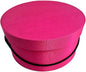 Sarah's Hat Boxes Classic Cerise Hat Box – 21.5" x 11.5" (Dia. x Ht.) Handmade in USA – Odorless Non-Toxic Adhesive, Cording Handle – Premium Storage for Hats & Accessories